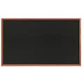 United Visual Products Decor Wood Combo Board, 72"x48", Walnut/Black Porcelain & Dark Spruce UV705DEFAB-WALNUT-BLKPORC-DRKSPR